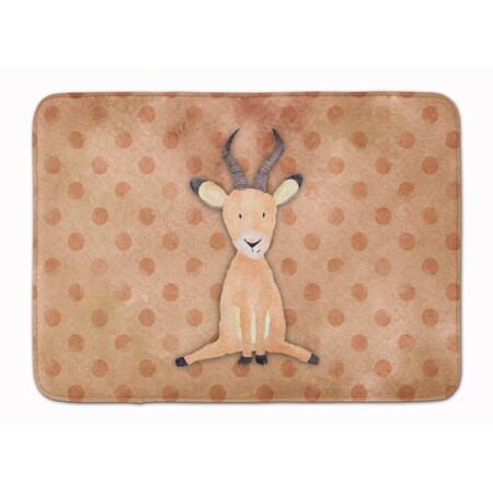 Carolines Treasures Polkadot Antelope Watercolor Machine Washable Memory Foam Mat BB7391RUG